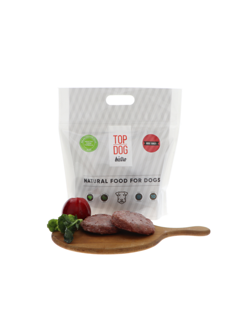 Šaldytas maistas šunims su kalakutiena Top Dog Bistro More Turkey