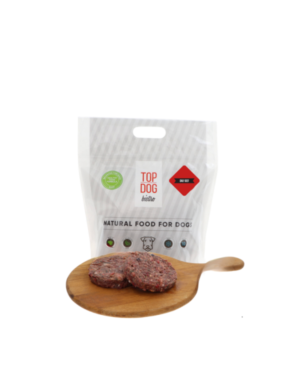 Šaldytas vieno baltymo maistas šunims su jautiena Top Dog Bistro Only Beef
