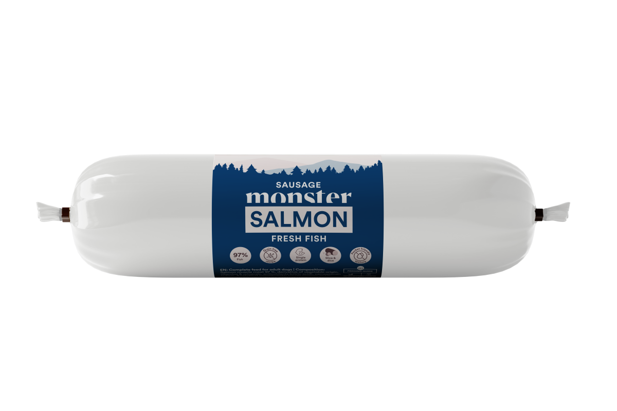 Monster lašišos dešra Dog Sausage Salmon
